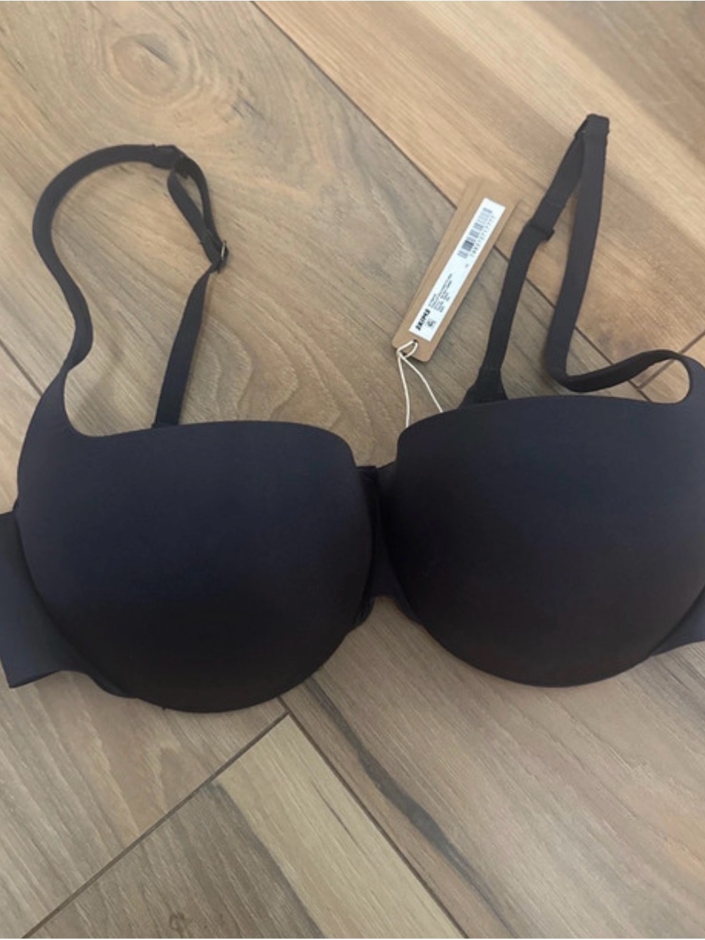 SKIMS Black balconette bra